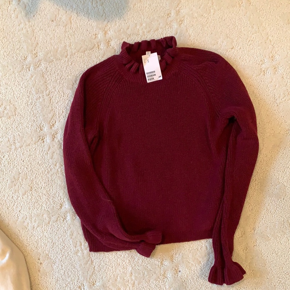 Cute bright wine colored sweater